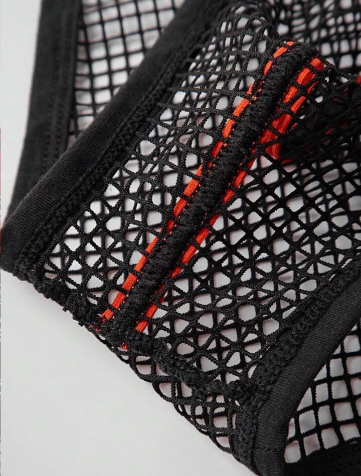 Men's Letter Print Mesh Thong Underwear